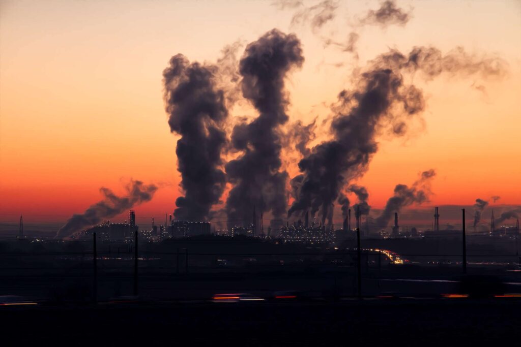 Greenhouse gas emissions from industrial plant