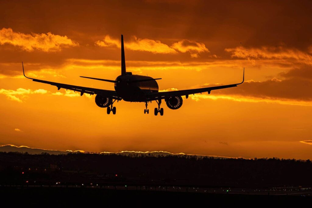 Plane landing